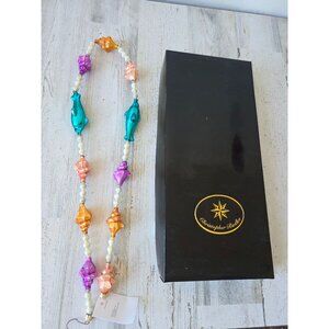 Vintage radko‎ dolphin dance Garland shell Xmas tree tropical pearls